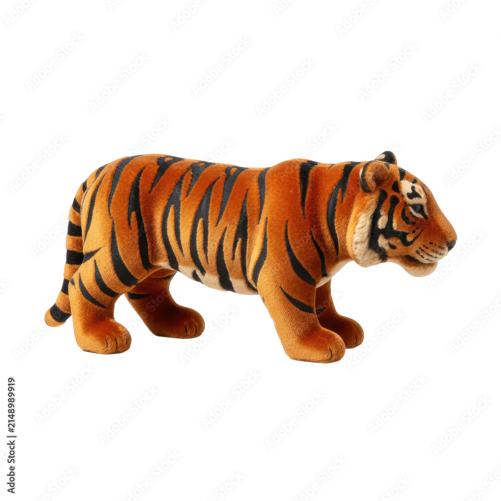 Obraz premium Small Plush Tiger Toy for Children and Play
