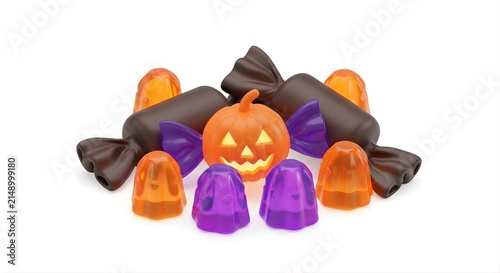 Jack-o'-lantern and Spooky Halloween Candies