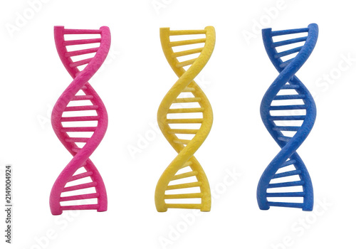 Colorful dna helix strands illustration