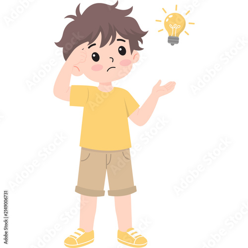 Child With Light Bulb Idea