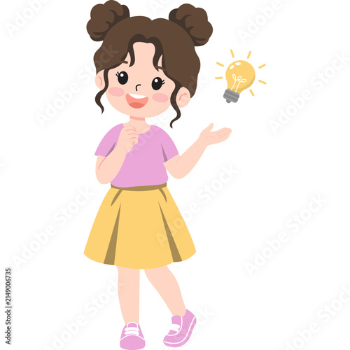 Child With Light Bulb Idea
