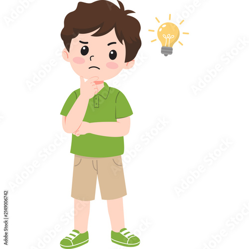 Child With Light Bulb Idea