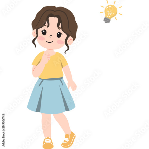 Child With Light Bulb Idea