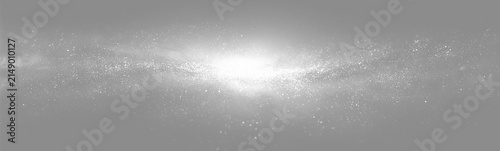 Glowing white stardust particle field overlay. Cosmic dust clouds and shimmering silver light particle. Deep space galaxy. Isolated PNG element for winter themes, abstract designs