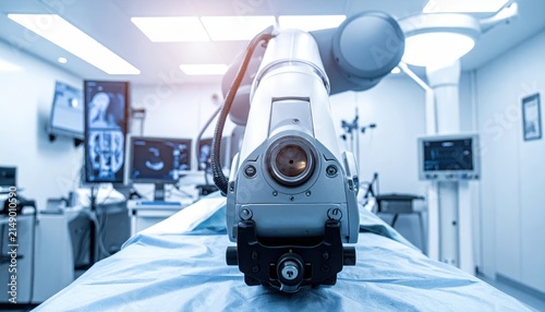 Advanced Surgical Robot in Modern Medical Operating Room Setup