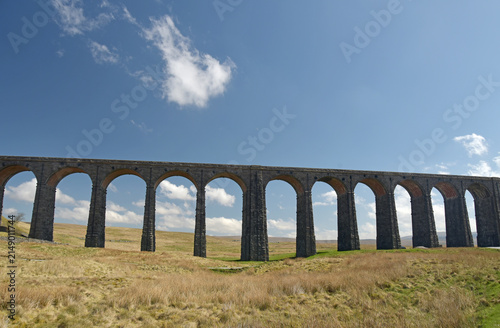 Ribblehead viaduct and scenery in Ribblesdale in the Yorkshire Dales National Park