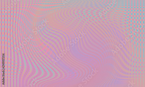 Bild auf Leinwand Abstract wavy lines background in pastel colors with a blurred psychedelic effec