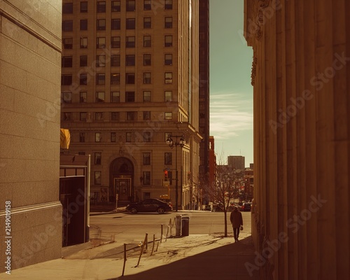 Urban Serenity - A Quiet Street Scene in the City.
