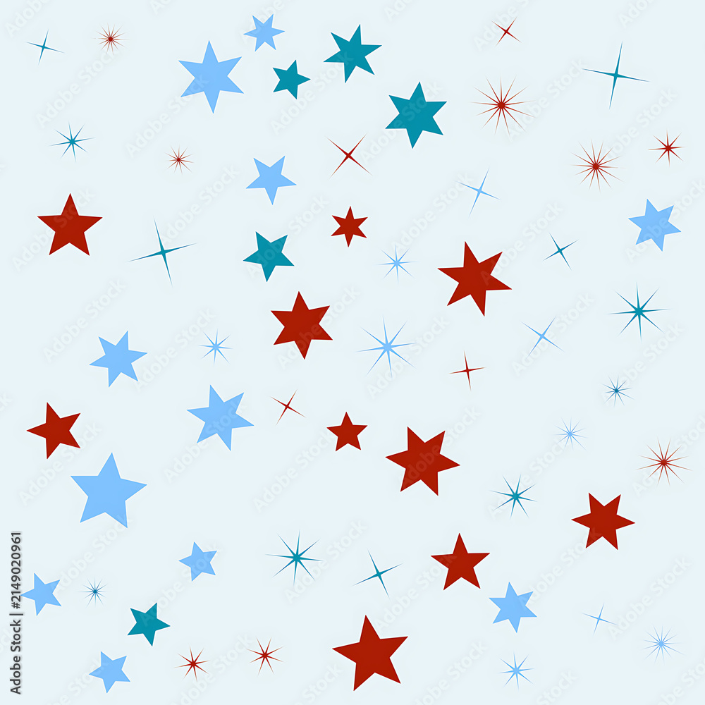 Fototapeta premium Colorful stars and sparkles celebration design