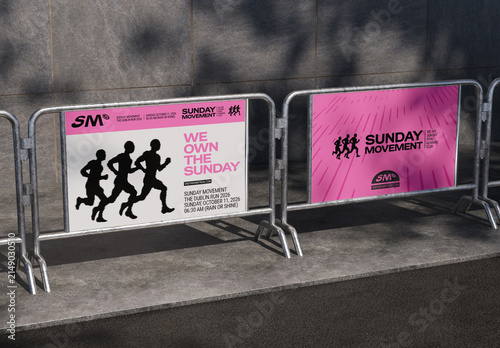 Street Barrier Mockup
