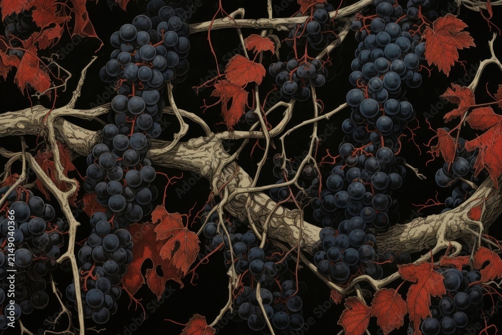 Obraz premium Vineyard nature grapes plant.