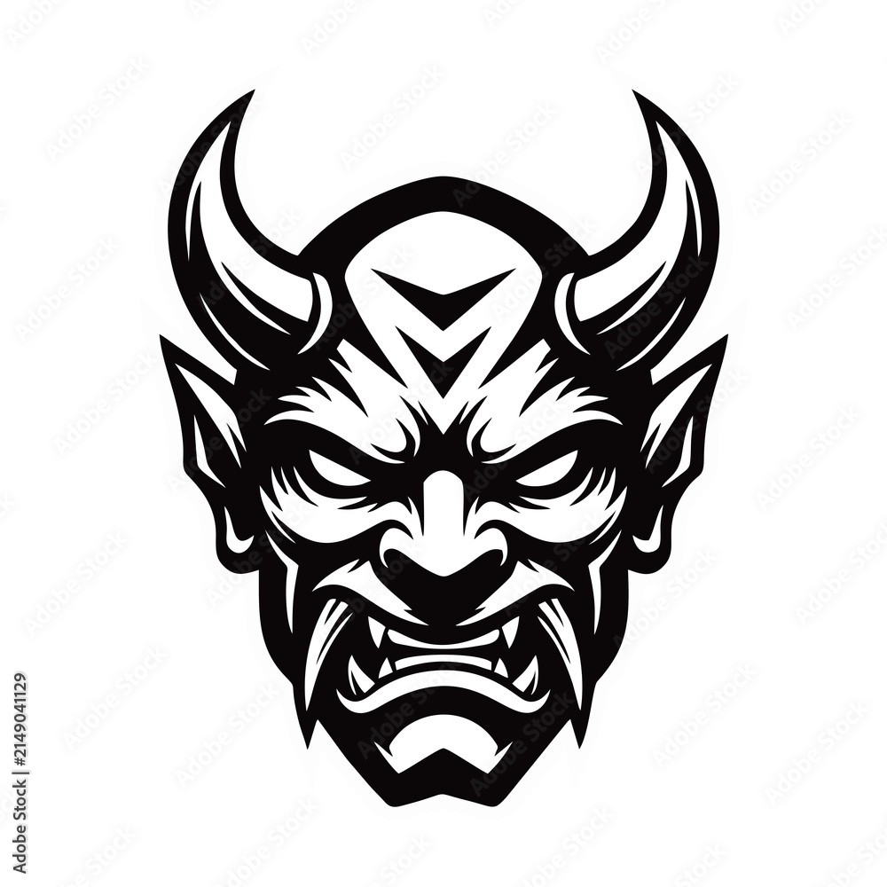 Fototapeta premium detailed Japanese oni demon mask