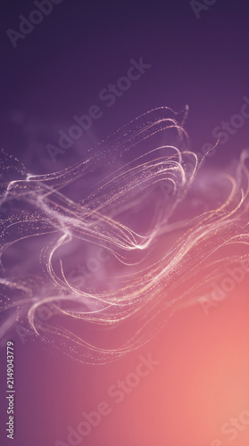 Purple to Coral Gradient Abstract Background with Particle Motion