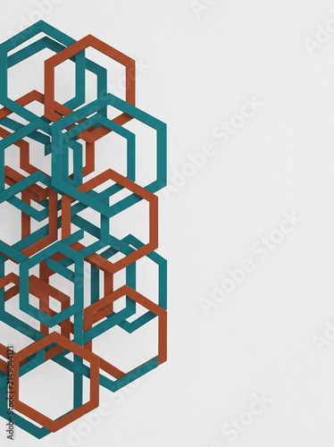 Retro Futuristic Geometric Pattern Background Teal and Mustard