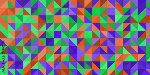 Geometric pattern of triangles in vibrant colors abstract background.