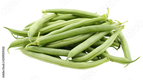 Принти на полотні Heap of fresh green string beans with stems