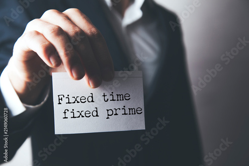 Quadro su tela Concept of fixed time and fixed prime