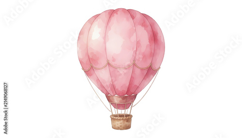 Pink Hot Air Balloon Transparent Background
