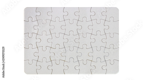 Принти на полотні Empty jigsaw puzzle template, isolated, on transparent background, png