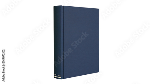 Fotografie Dark blue hardcover book with gold spine detail
