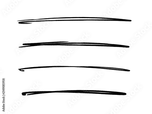 Hand-Drawn Grunge Brush Stroke Marker Line Collection for Ink, Sketch, Doodle, Abstract Design Elements, Borders, Frames, and Creative PNG Illustration