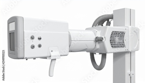 Medical xray machine head isolated on white background