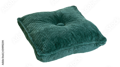 Quadro su tela Deep green corduroy tufted floor cushion