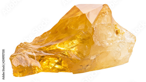 Принти на полотні Raw Citrine Crystal Cluster with Faceted Top