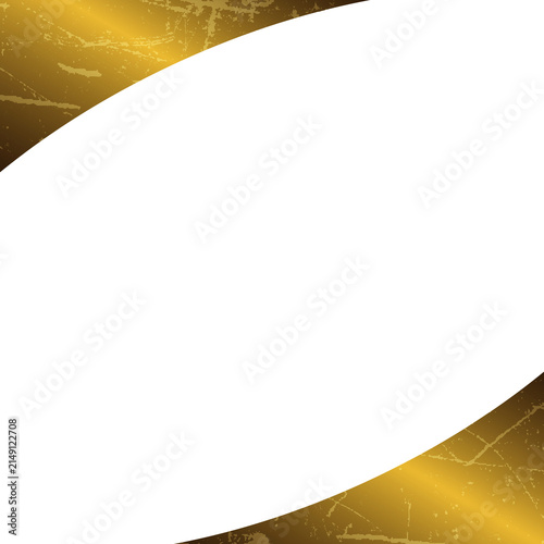 Elegant gold frame background with white space for text and graphics