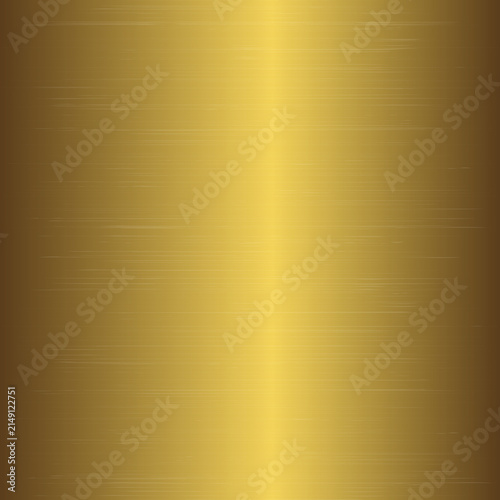 Gold Brushed Metal Texture Background with Vertical Lines
