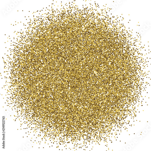 Gold Glitter Pile Texture - Festive Celebration Background Isolated