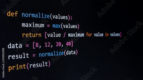 Computer Monitor Screen Displaying Programming Code Syntax