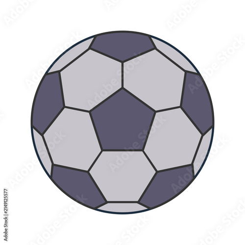 Soccer Ball. Flat design football. Sports activity element for picnic recreation and outdoor games.