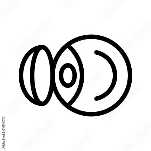 Contact Lens Icon Vector Symbol Design Illustration