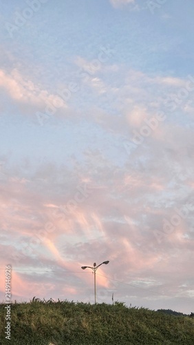 Photography airplane in the sky
