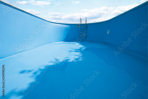 Empty swimming pool, close-up