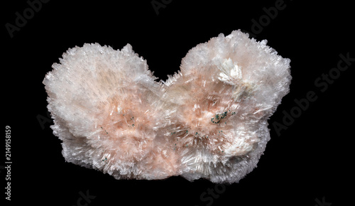 Minimalist organic white scolecite mineral asset for creative brand design