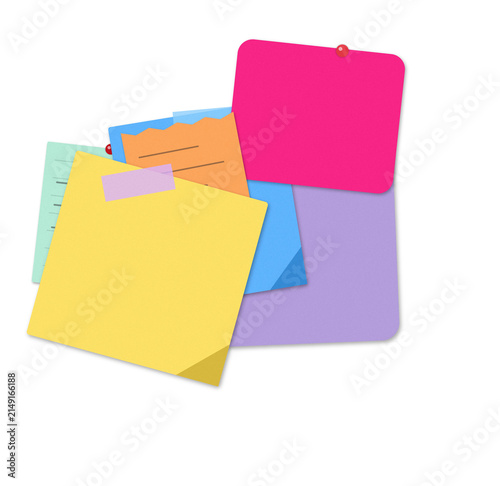 Colorful sticky notes arranged on a flat surface