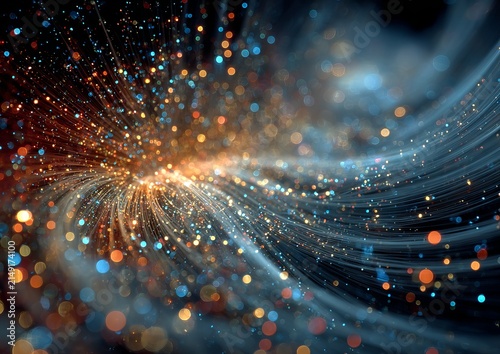 Abstract wave of light and color, a mesmerizing digital art piece.