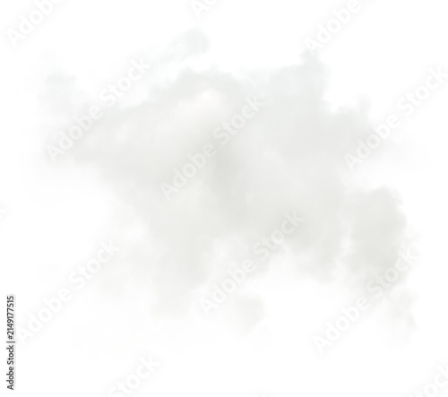 Soft wispy white cloud floating on transparent backgrounds 3d illustrations png