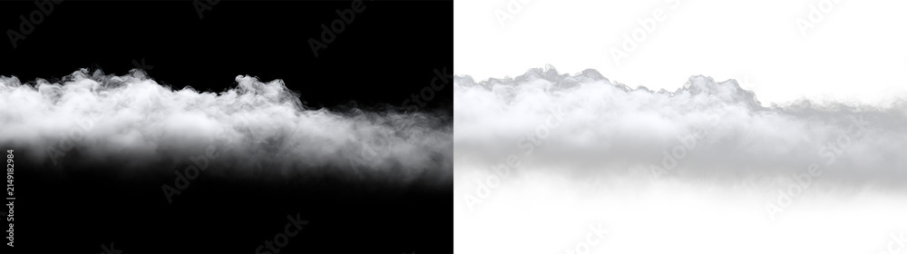 Fototapeta premium Clouds on a transparent background creating a soft effect for design or artwork use