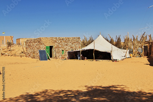 Small village in Sahara desert, Mauritania, West Africa