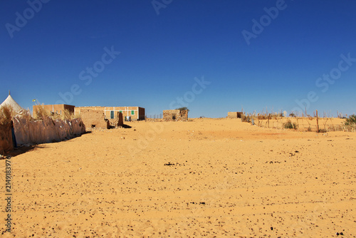 Small village in Sahara desert, Mauritania, West Africa