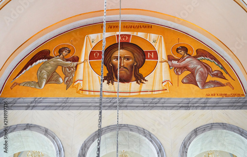 Interior fragment from Aiya Napa church. Limassol, Cyprus