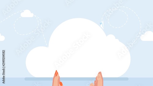Support coworker, assistance, partnership, man hand high five with woman hand. People are celebrating success. Man and woman partners greeting, hand clap gesture. High me five. 2d flat animation