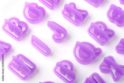 Plastic letters baking molds