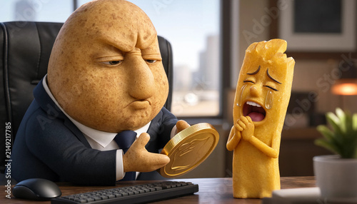Obraz na płótnie Potato Boss vs. Potato Employee
