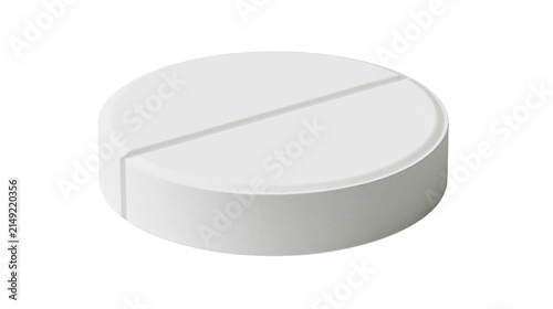 фотографія White round pill with score line
