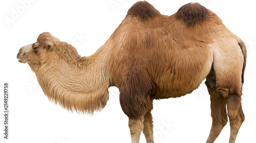 Картината върху платно Dromedary camel with two humps and shaggy fur