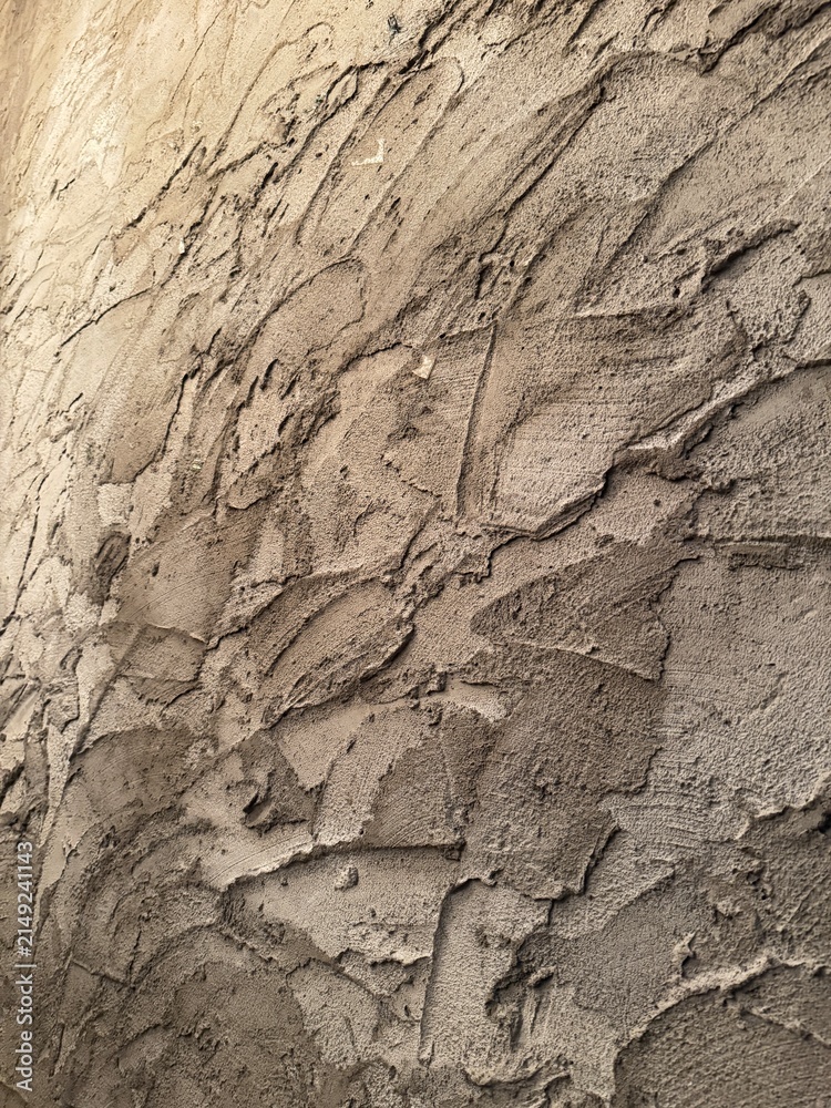 Naklejka premium Rough Concrete Wall Texture Background with Natural Stone Pattern